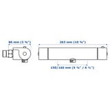 Illustration with measurements for the product: VALLAMOSSE.
