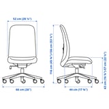 Illustration with measurements for the product: VALLFJÄLLET.