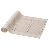 VÅRARV natural-colored cotton and jute table runner with subtle pattern and small tassels for a rustic swedish look.