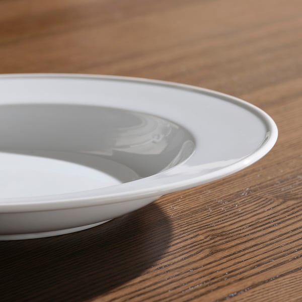 VARDAGEN Deep plate, white, 25 cm