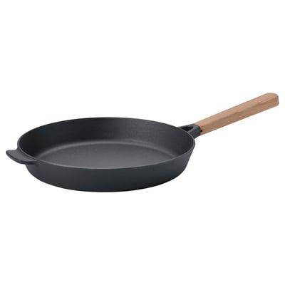 VARDAGEN Frying pan, cast iron/beech, 26 cm