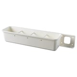 VARIERA white plastic wall-mountable pull-out container, rectangular shape with divisions, for organizing small items like sponges.
