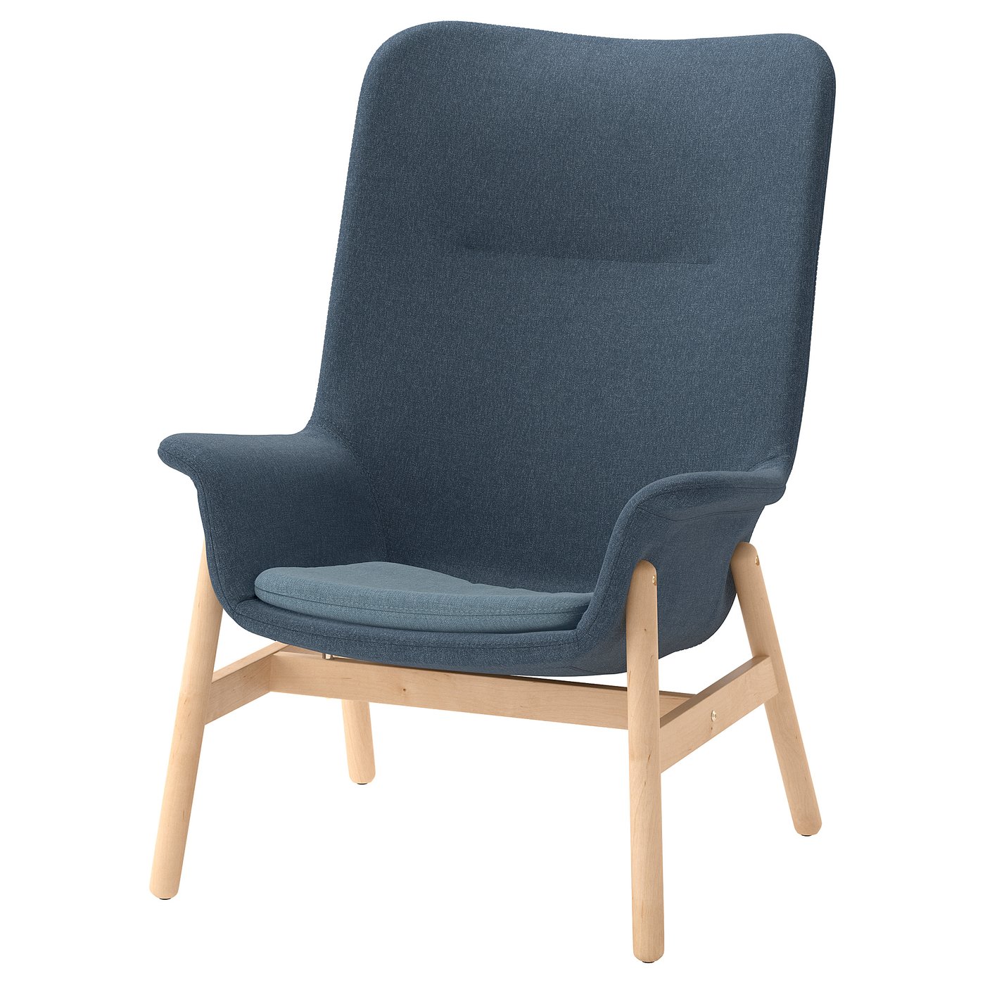 VEDBO high-back armchair, Gunnared blue - IKEA Sweden