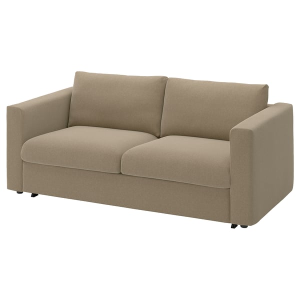 VIMLE 2-seat sofa-bed, Johanneshov brown-beige