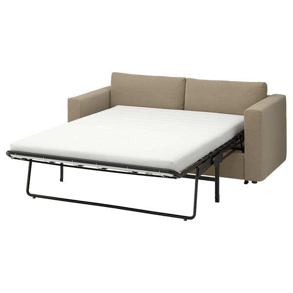 VIMLE 2-seat sofa-bed, Johanneshov brown-beige