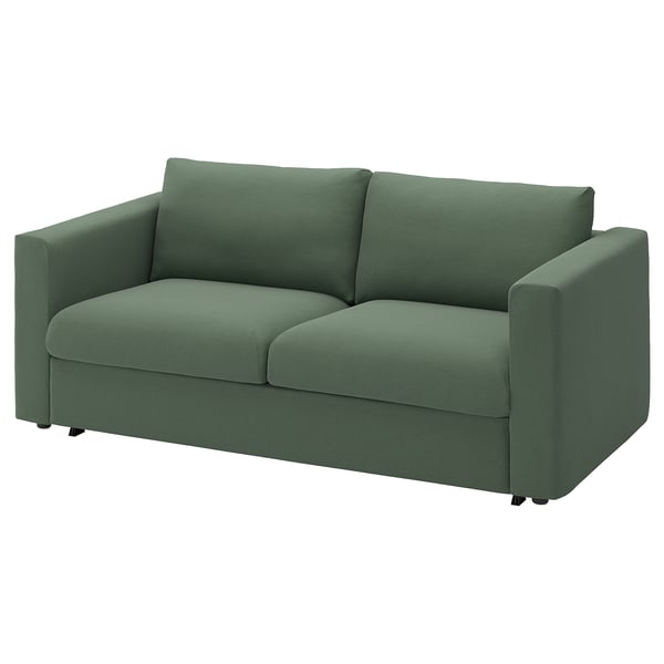 VIMLE 2-seat sofa-bed, Knäbäck grey-green