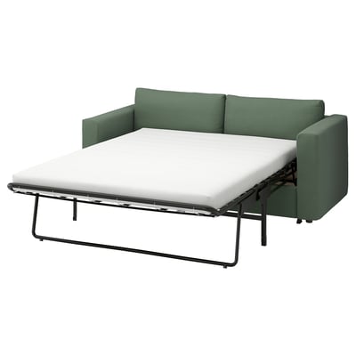 VIMLE 2-seat sofa-bed, Knäbäck grey-green