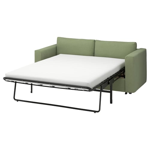 VIMLE 2-seat sofa-bed, Mosshed grey-green