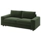 VIMLE 2-seat sofa-bed, with wide armrests/Johanneshov dark green