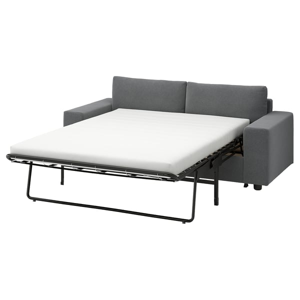 VIMLE 2-seat sofa-bed, with wide armrests/Johanneshov dark grey