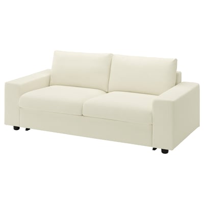 VIMLE 2-seat sofa-bed, with wide armrests/Johanneshov off-white