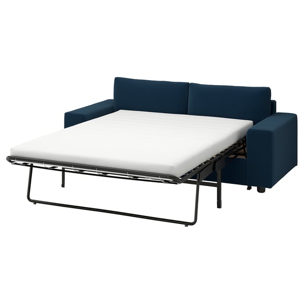 VIMLE 2-seat sofa-bed, with wide armrests/Kelinge dark blue