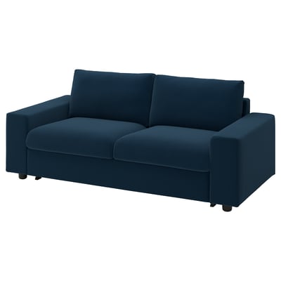 VIMLE 2-seat sofa-bed, with wide armrests/Kelinge dark blue