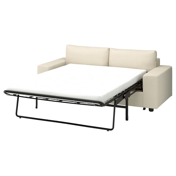 VIMLE 2-seat sofa-bed, with wide armrests/Knäbäck light beige