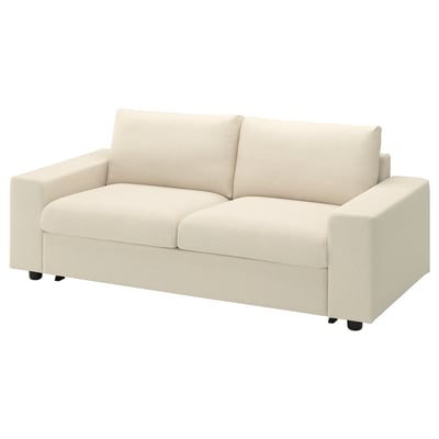 VIMLE 2-seat sofa-bed, with wide armrests/Knäbäck light beige