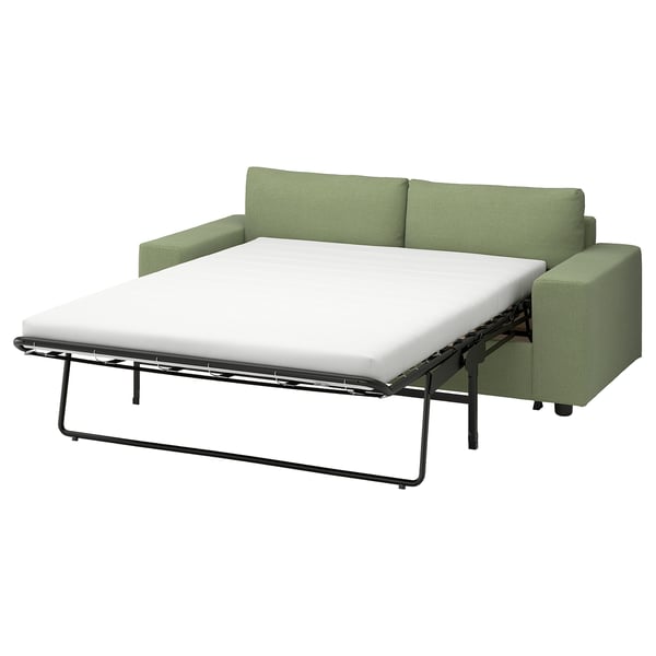 VIMLE 2-seat sofa-bed, with wide armrests/Mosshed grey-green