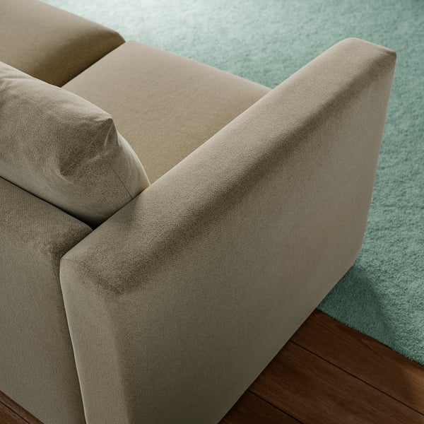 VIMLE 2-seat sofa, Johanneshov brown-beige