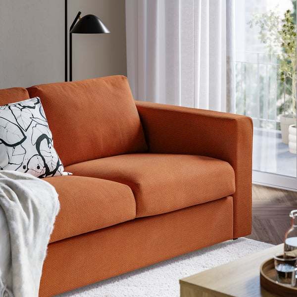 VIMLE 2-seat sofa, Mosshed red-brown