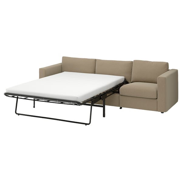 VIMLE 3-seat sofa-bed, Johanneshov brown-beige