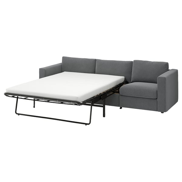 VIMLE 3-seat sofa-bed, Johanneshov dark grey