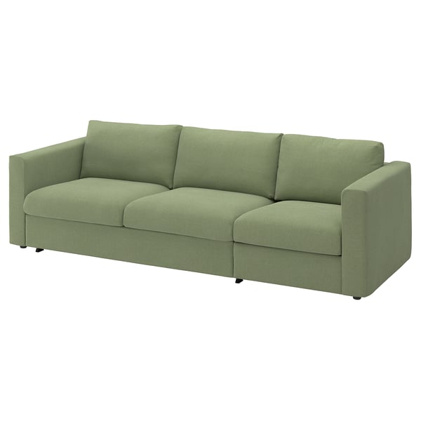 VIMLE 3-seat sofa-bed, Mosshed grey-green