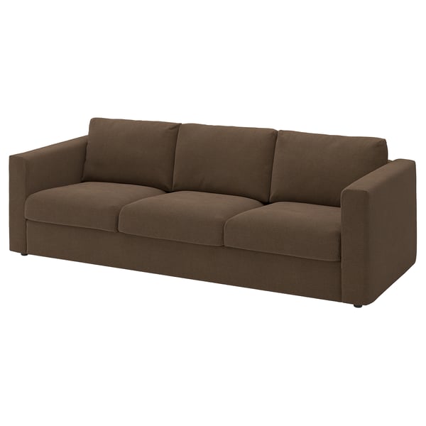 VIMLE 3-seat sofa, Mosshed dark brown
