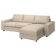 A beige VIMLE sectional sofa with a chaise lounge on the right, featuring a modern, clean design.