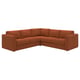 VIMLE Corner sofa, 4-seat, Mosshed red-brown