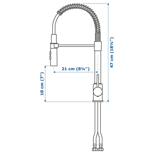 Illustration with measurements for the product: VIMMERN.