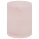Option: Pink glass candle holder, round shape, frosted design.