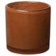 VINDSTILLA: brown glass candle holder, handcrafted, textured design.