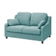 Option: Light blue VINLIDEN loveseat; soft, textured fabric, deep cushions, simple modern design.