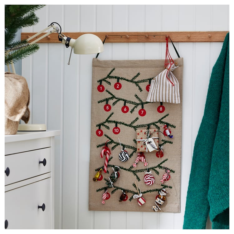 VINTERFINT Advent calendar, 24 loops natural IKEA Sweden