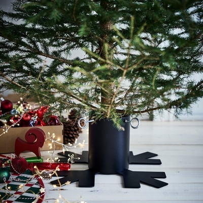 VINTERFINT Christmas tree stand, metal black