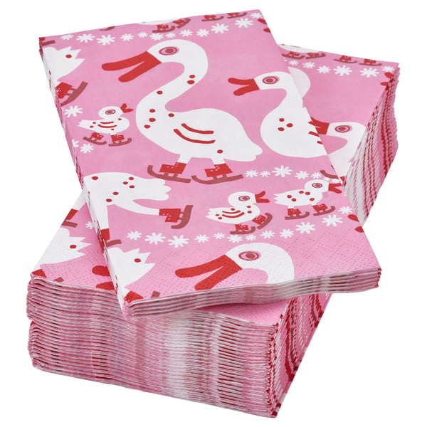 VINTERFINT Paper napkin, duck pink, 38x38 cm