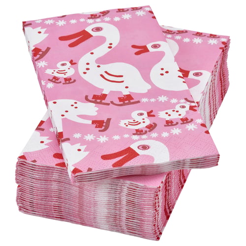 VINTERFINT Paper napkin, duck pink, 38x38 cm