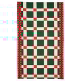 VINTERFINT, green, red, white checkered blanket, cotton, rectangular.