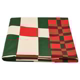 VINTERFINT: red, green & cream checkered cotton blanket.