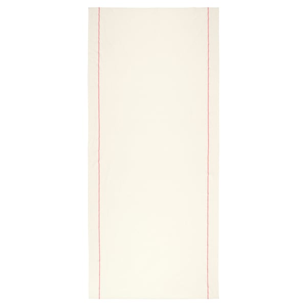 VINTERFINT Tablecloth, off-white/red, 145x320 cm