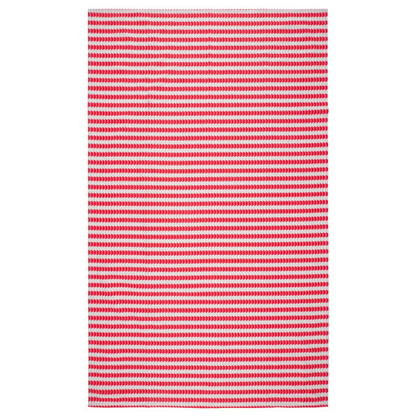 VINTERFINT Tablecloth, striped white/red, 145x240 cm