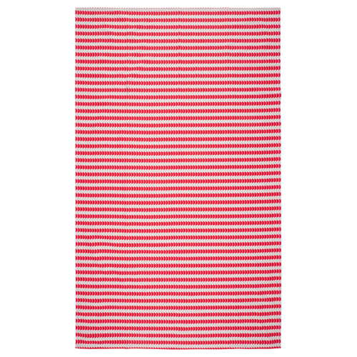 VINTERFINT Tablecloth, striped white/red, 145x240 cm