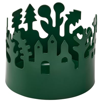 VINTERFINT Tealight holder, green, 6 cm