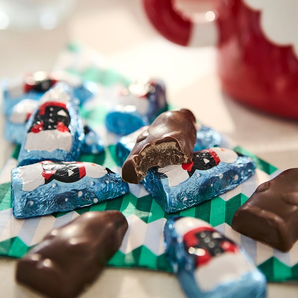 VINTERSAGA Bag of milk chocolate snowmen, Rainforest Alliance Certified, 96 g