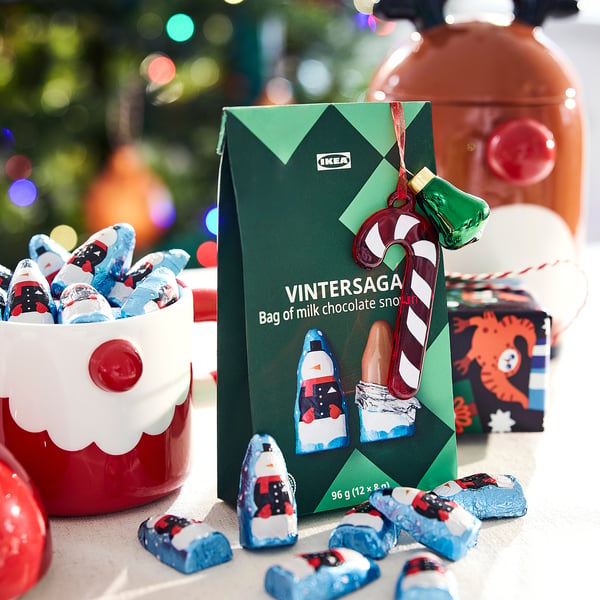 VINTERSAGA Bag of milk chocolate snowmen, Rainforest Alliance Certified, 96 g