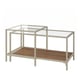 VITTSJÖ Nest of tables, set of 2, light beige/glass, 90x50 cm