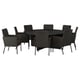 VITTSKÄR Table and 8 chairs, outdoor/plastic rattan dark grey, 187 cm