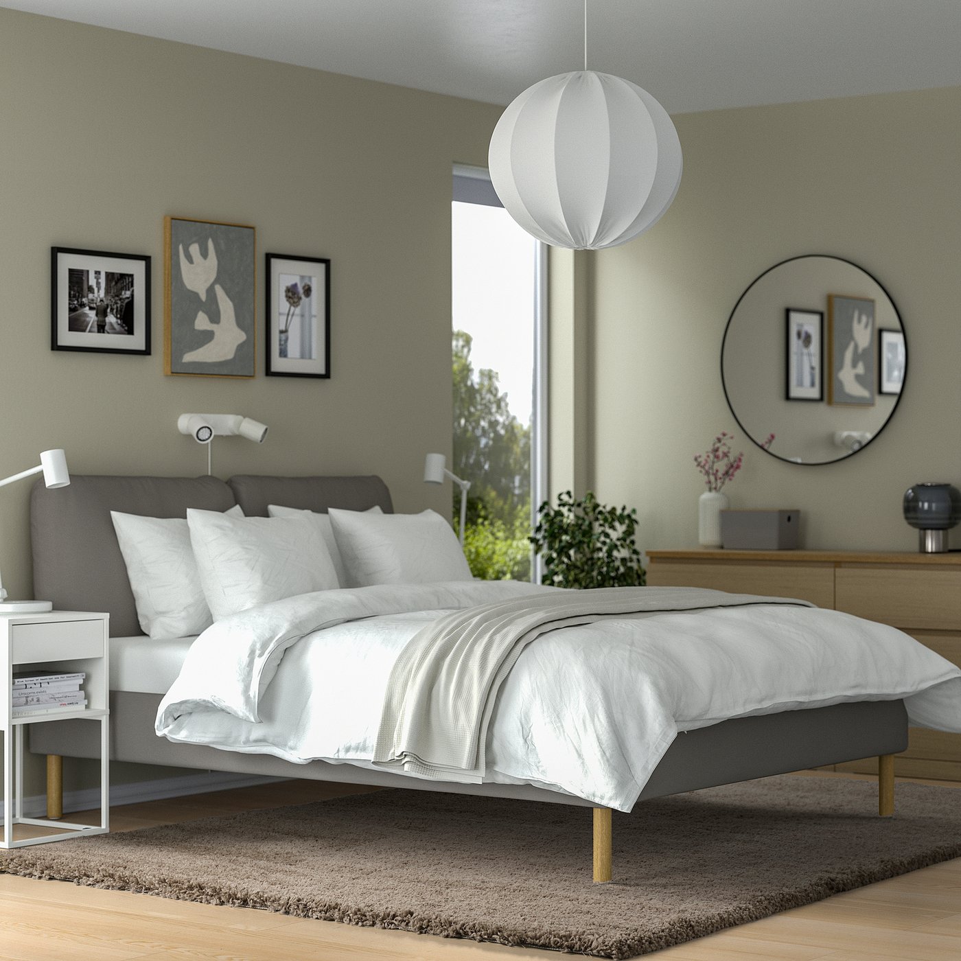 【2/27まで希望】IKEA【VOLLERSLEV】大型カーペット200×300 VOLLERSLEV ヴォルルスレヴ シャギーラグ, グレーグリーン, 160x230 cm
