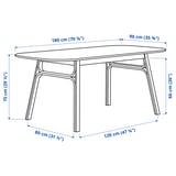 Illustration with measurements for the product: VOXLÖV.