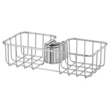 VOXNAN wire baskets, chrome-plated, rectangular, 2-compartment, hanging design. Durable, stainless steel, for bathroom organization.