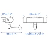 Illustration with measurements for the product: VOXNAN.
